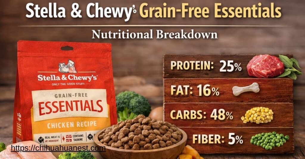 grain free essentials nutritional breakdown