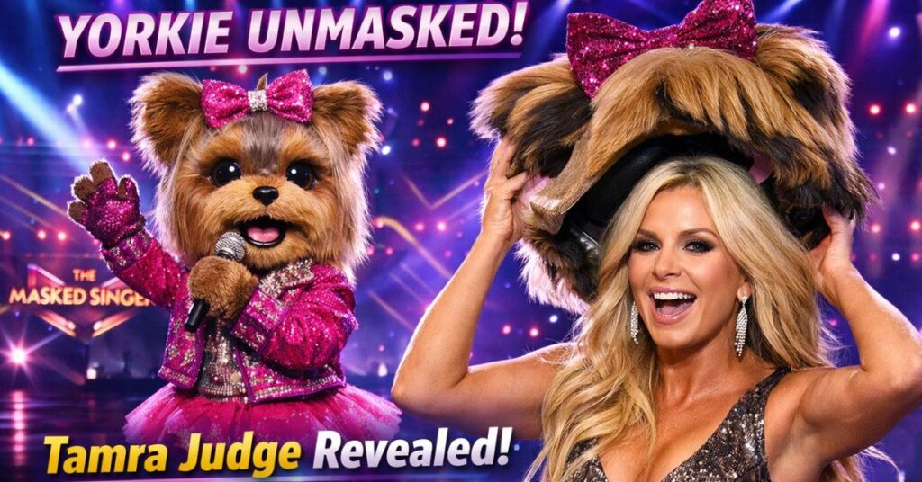 yorkie masked singer tamra judge identity reveal & clues decoded