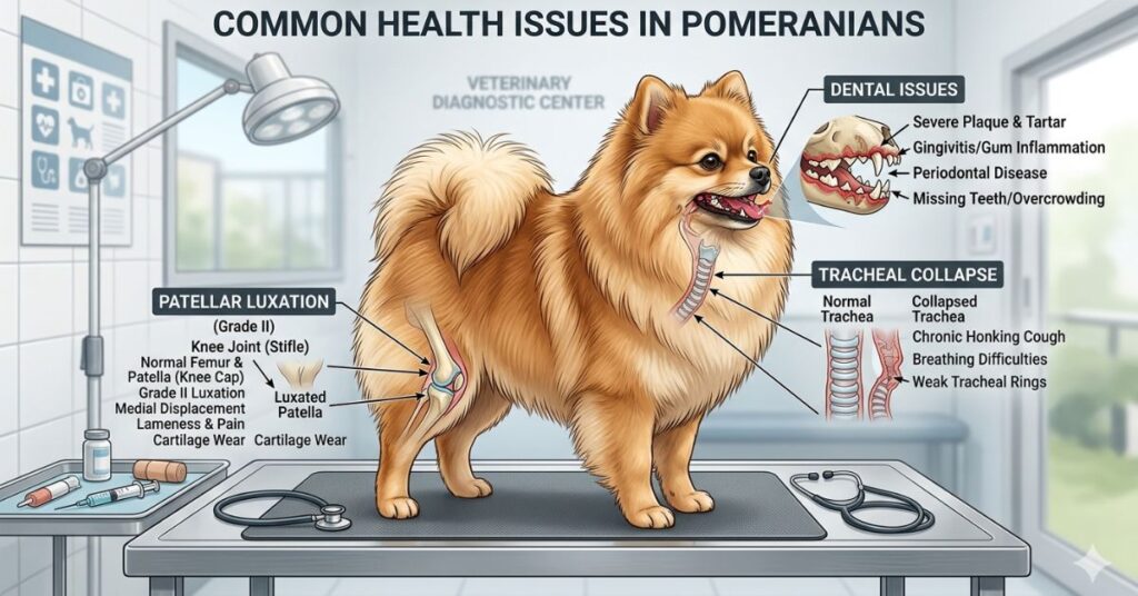 breeds of pomeranian common health issues and variations