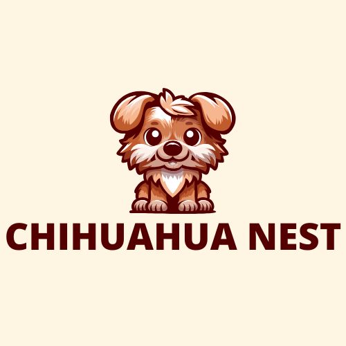 brown illustrative little dog pet shop logo