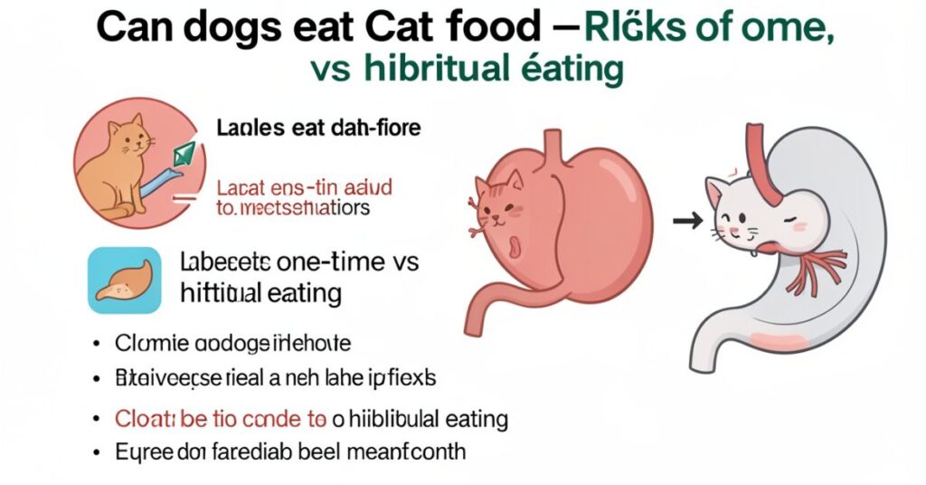 can dogs eat cat food one time vs habitual eating