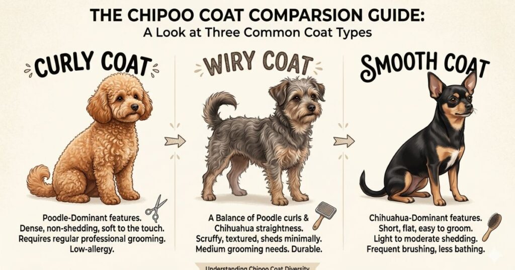 chipoo grooming requirements and coat types (curly vs wiry)