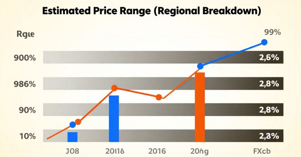 estimated price range (regional breakdown)