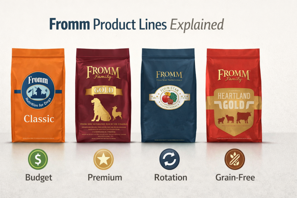 fromm dog food product lines explained