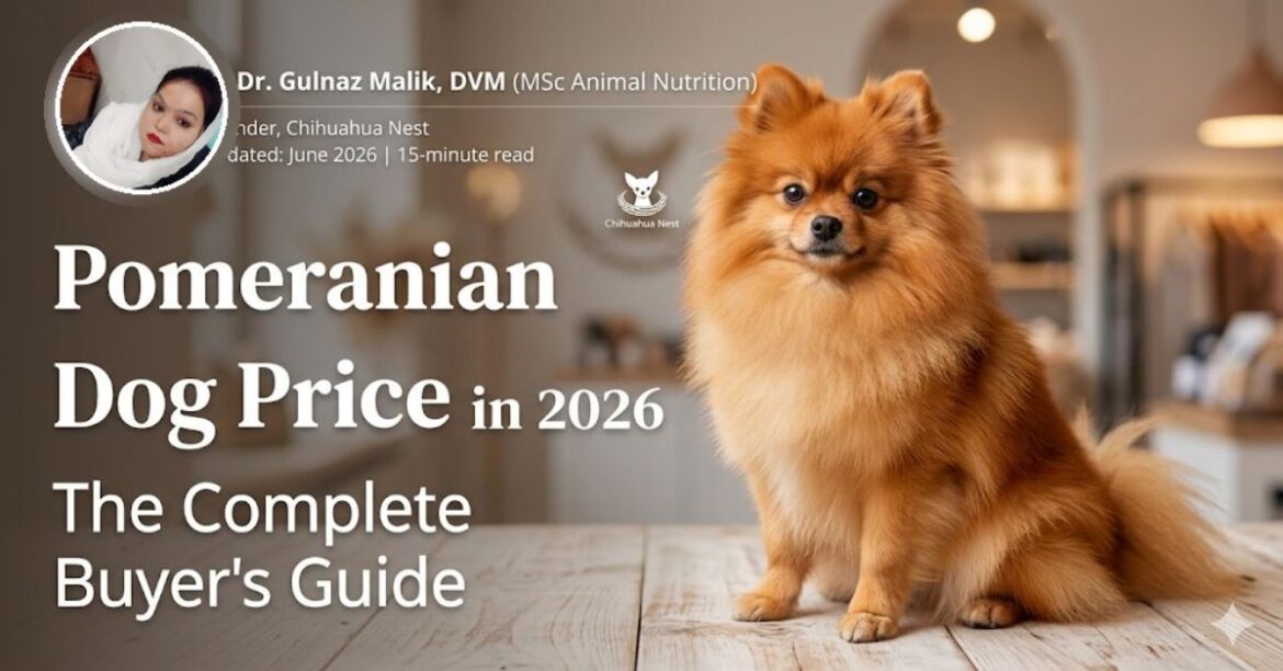 pomeranian dog price in 2026 the complete buyer's guide by dr. gulnaz malik, dvm (msc animal nutrition) founder, chihuahua nest updated june 2026 15 minute read