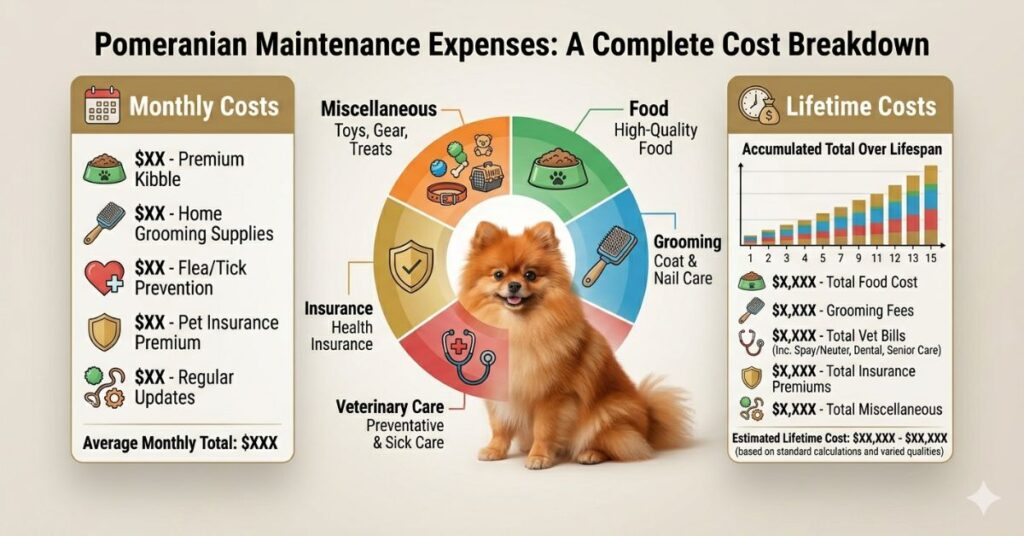 pomeranian maintenance expensesmonthly and lifetime costs