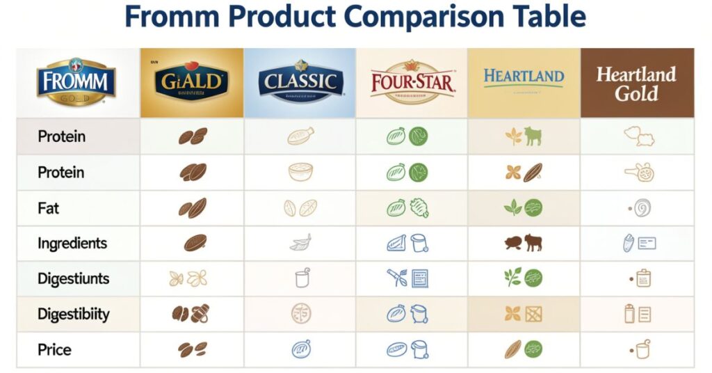 the complete fromm product comparison table