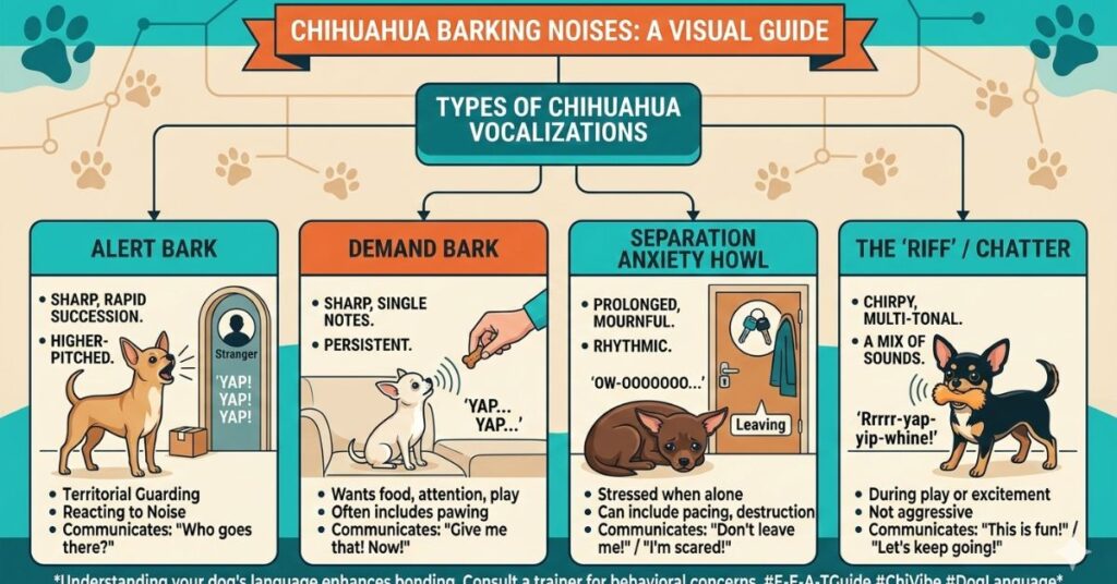 types of chihuahua barking noises (complete vocal