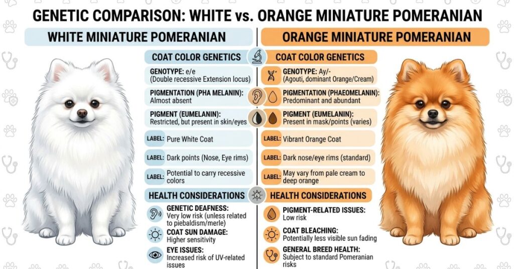 white vs orange pomeranian genetics