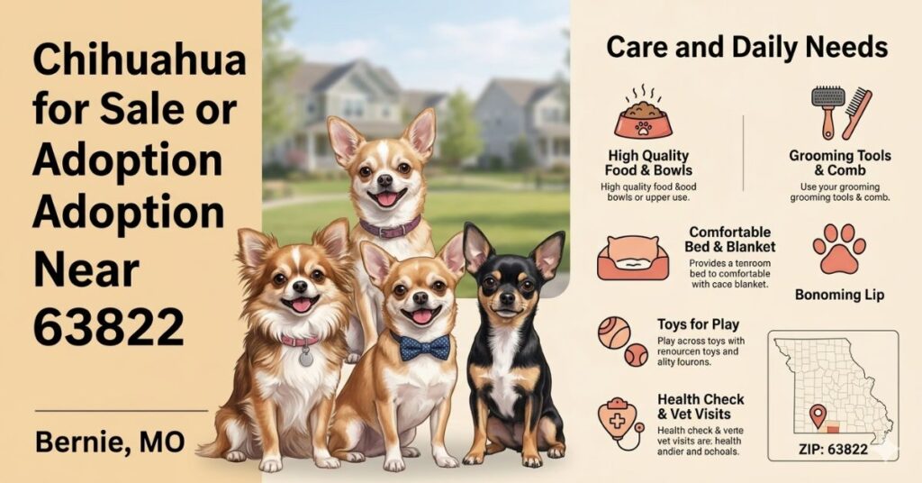 chihuahua for sale or adoption near 63822 care and daily needs