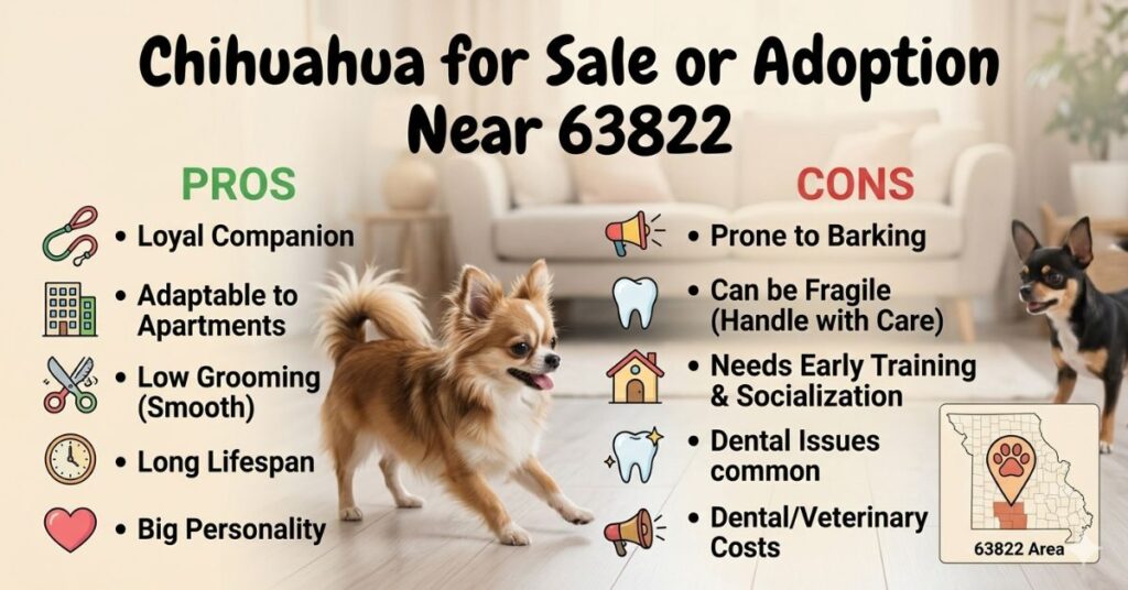 chihuahua for sale or adoption near 63822 pros and cons