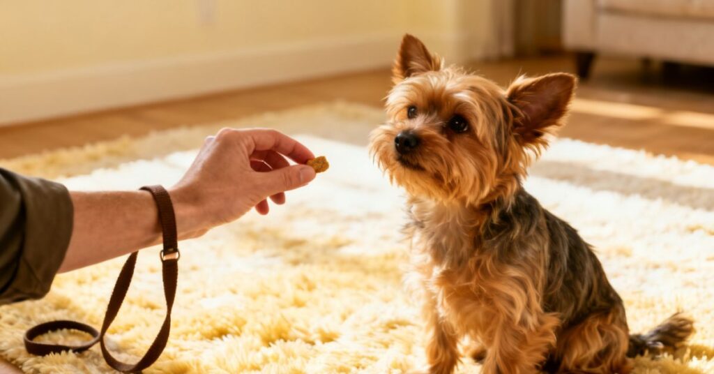 full grown yorkie poo training and socialization tips