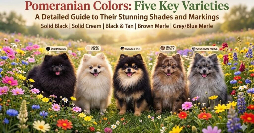 pomeranian colors black and black tan shades