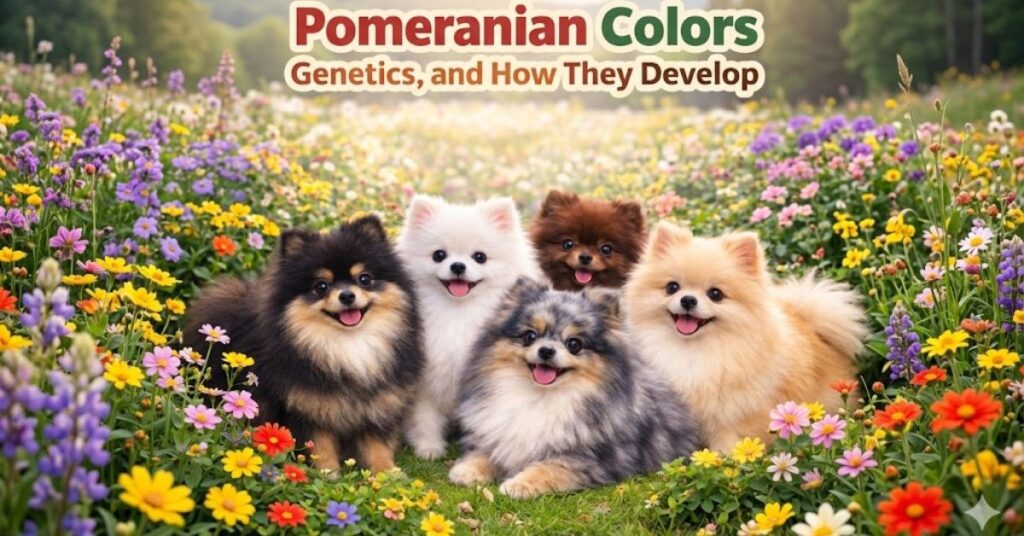 pomeranian colors, genetics, and how they develop
