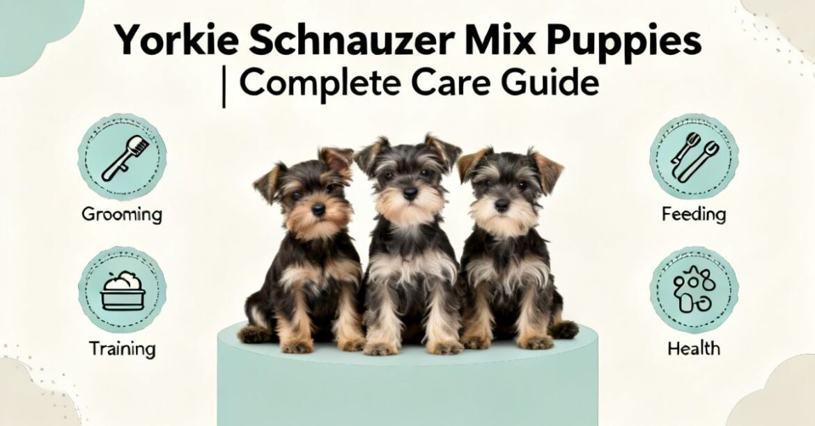 yorkie schnauzer mix puppies complete care guide