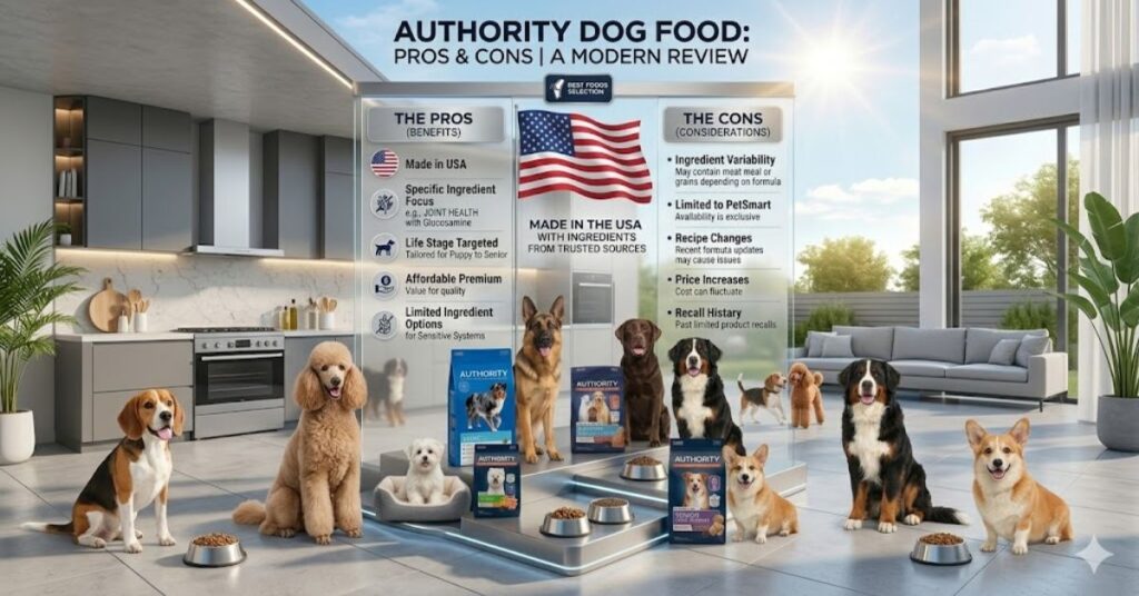 authority dog food pros and cons