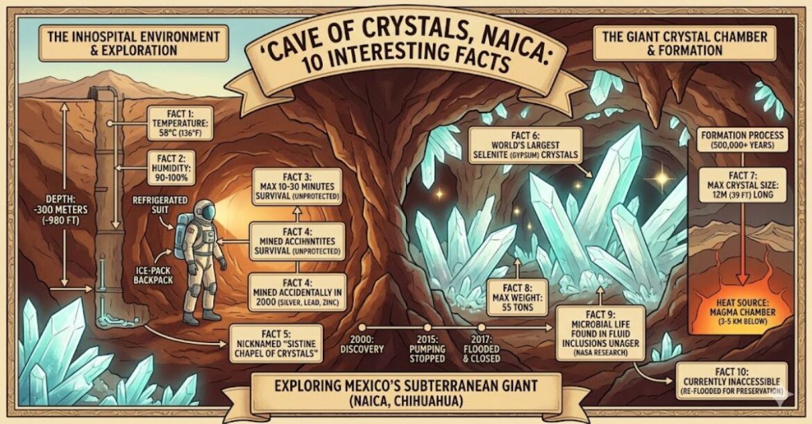 Cave of Crystals Naica Mexico | Giant Crystal Cave Facts