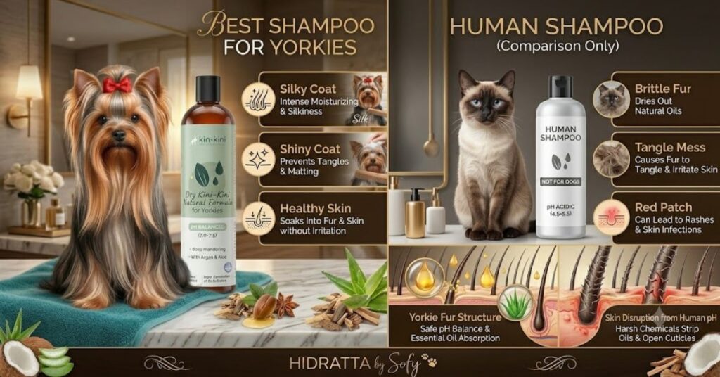 Best Shampoo for Yorkies: Complete Guide to Healthy and Shiny Coats Compared to human shampoo