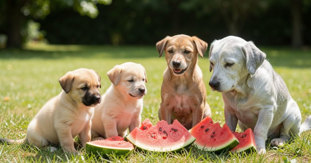 watermelon puppies and senior dogs