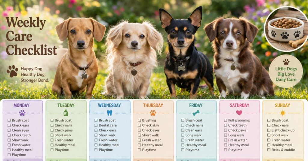 dotson chihuahua mix dog weekly care checklist