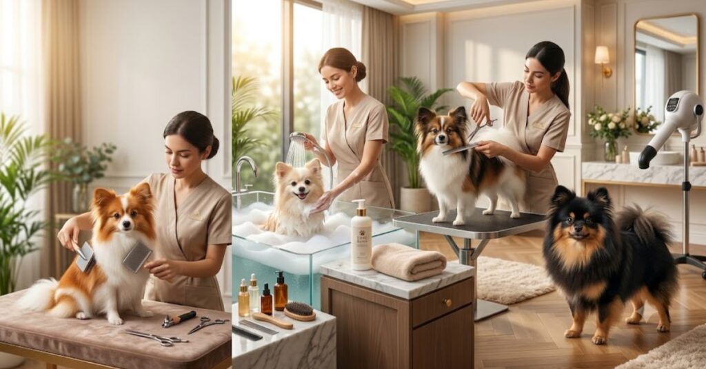 Papillon Pomeranian Mix| Complete Care and Breed Guide pomeranian mix grooming costs