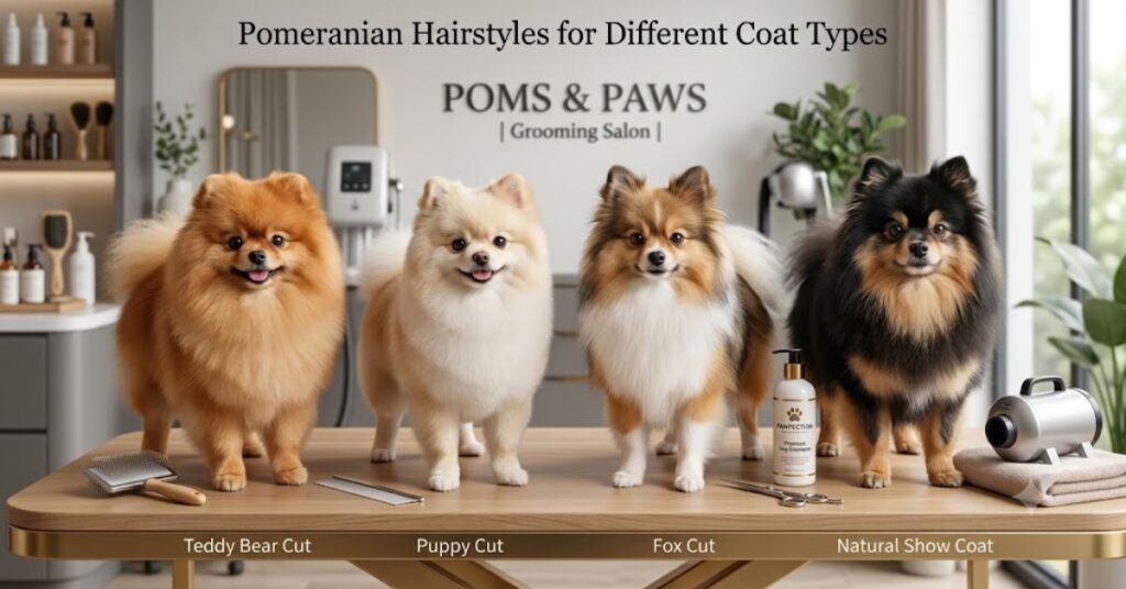 pomeranian hairstyles for different coat types