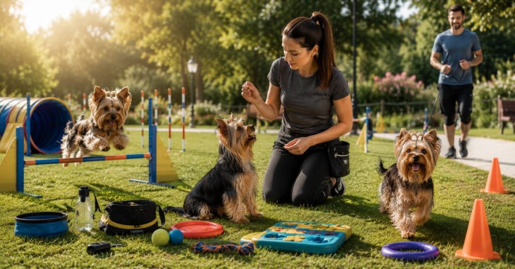 How Big Do Yorkies Get? Full-Grown Size Guide (2026) training and exercise needs for a big yorkie
