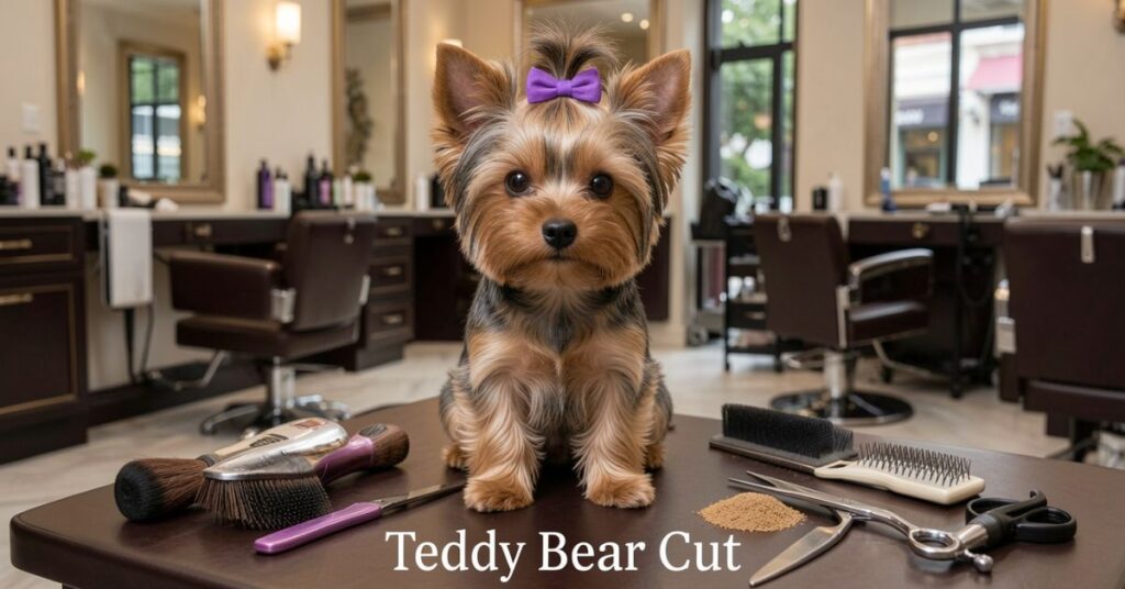 yorkie grooming styles teddy bear cut for a cute look